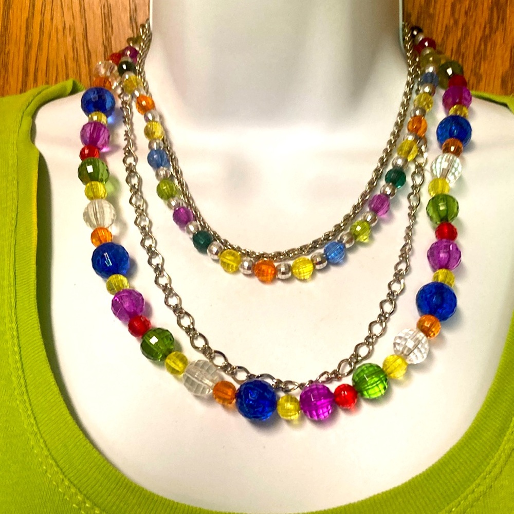 Silver Beaded Versatile Chain - image 1